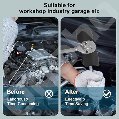 Miniatura 5 de Paquete de 2 adaptadores extensores universales para llave hexagonal de 12 pulgada o 0.827 in, las tuercas y pernos difíciles se quitan más