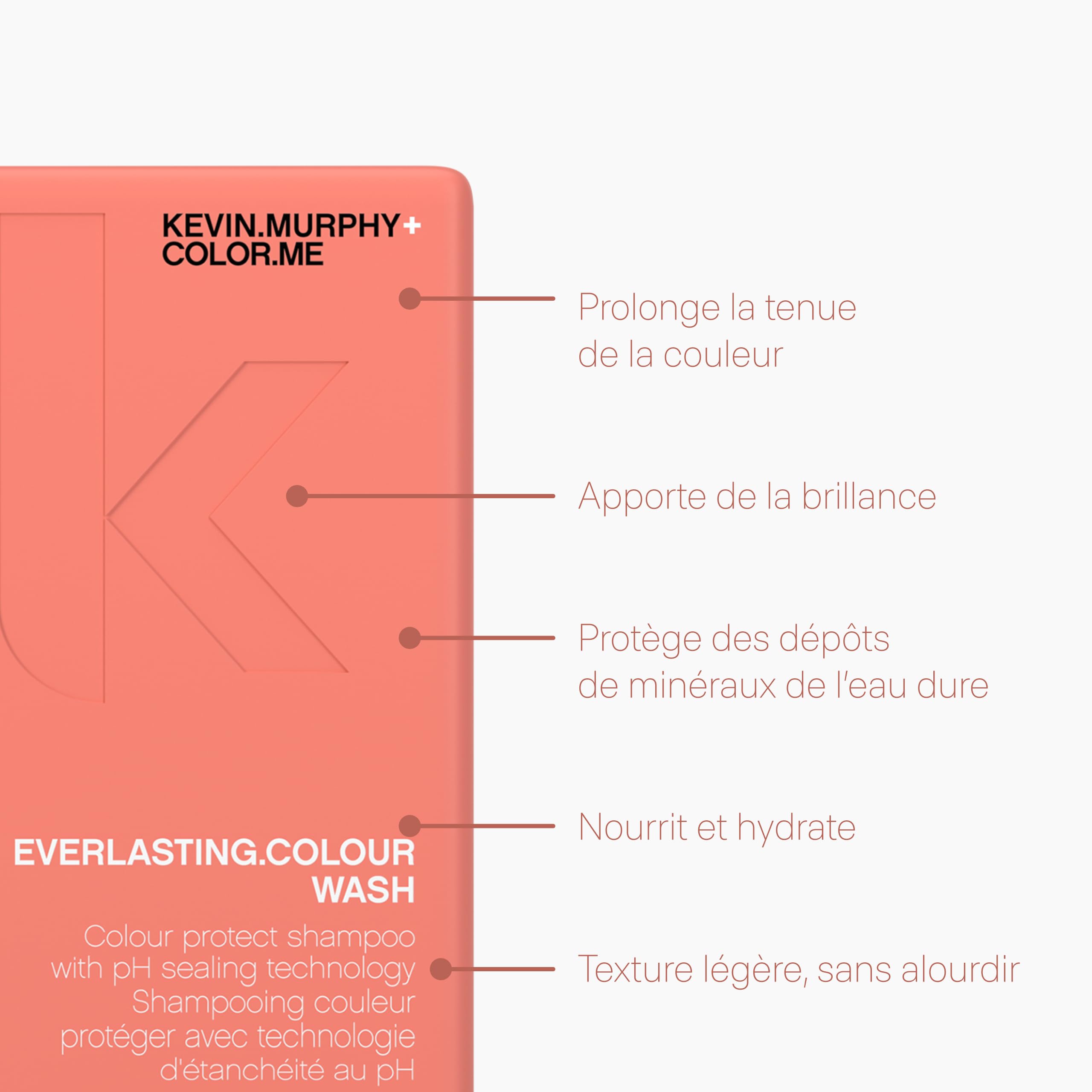 Kevin.Murphy Everlasting.Colour Wash Farbschutz Shampoo, 250ml | Farbschutz-Shampoo für Gefärbtes Haar, pH-Ausbalanciert, Schutz vor Kalkablagerungen, Sulfat- & Parabenfrei