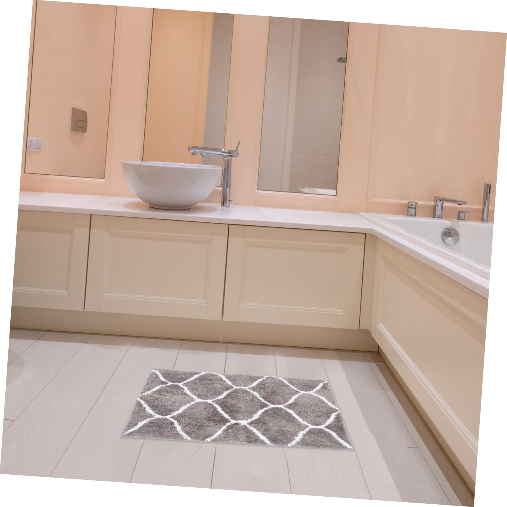 Alfombrilla Antideslizante de Baño y Absorbente Tapete de Poliéster para Suelo de Baño Alfombrilla