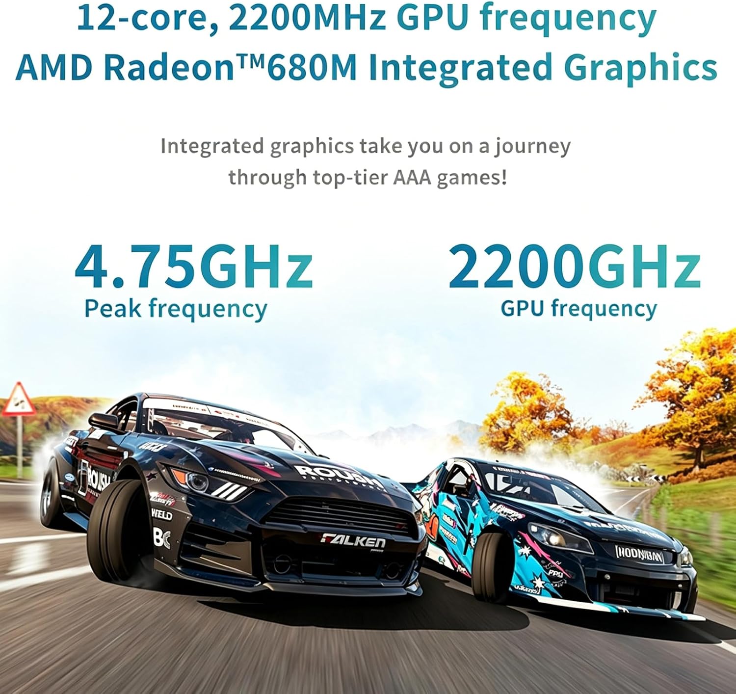 Mini PC AMD Ryzen 7 7735HS 24GB LPDDR5 RAM 512GB M.2 NVMe SSD image 3