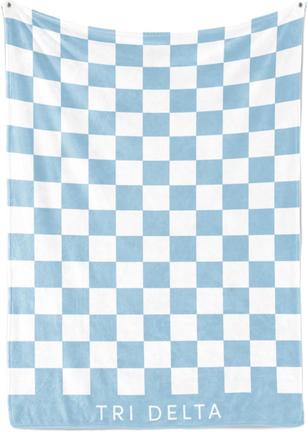 Sorority Shop Delta Delta Delta Thick Blankets - Stylish Checkered Blankets Perfect for Big Little Sorority Gifts - Soft, Cozy, and Comfortable Gift Blankets for Women - Tri Delta 50" X 62"