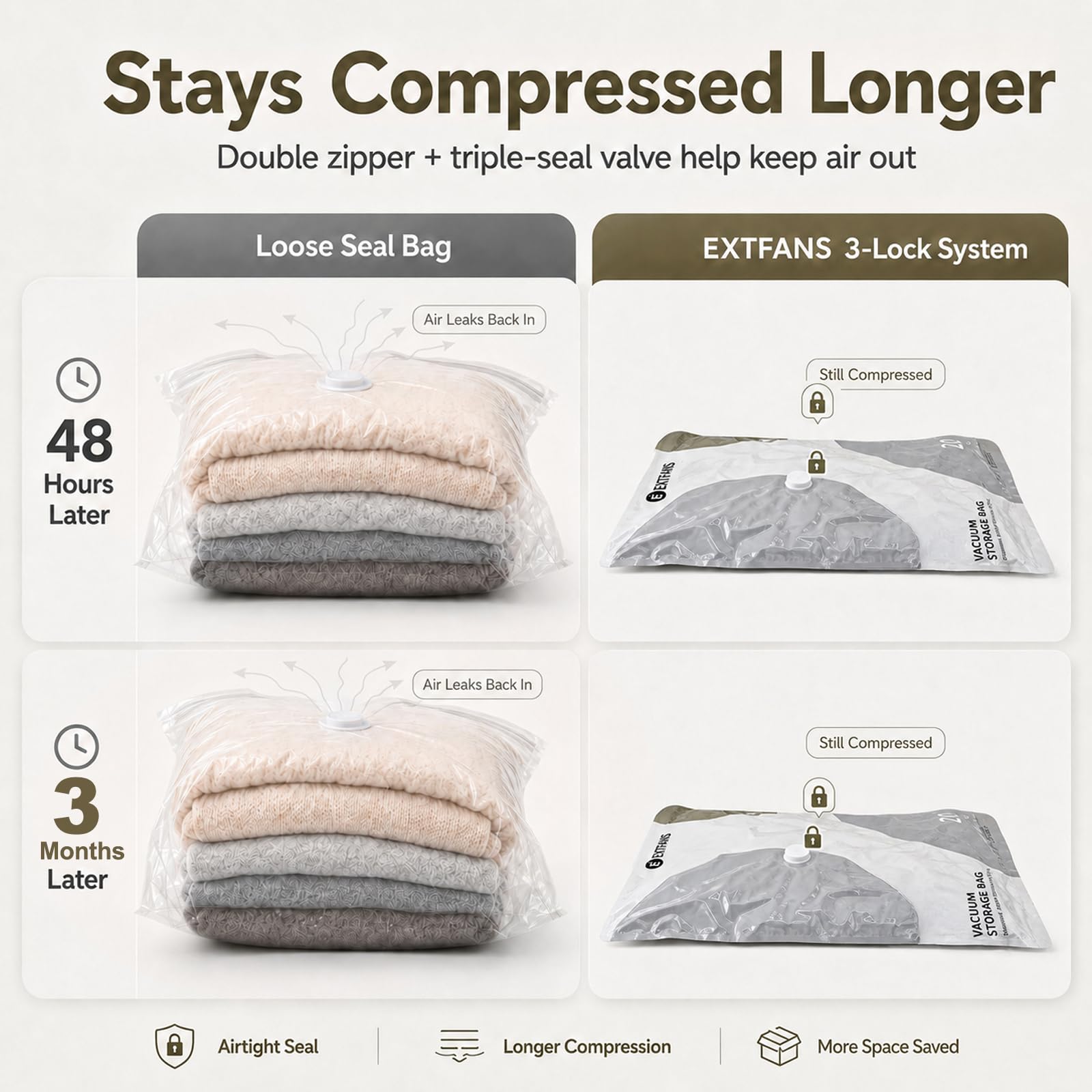 Sac Sous Vide Vetement, Sac de Rangement Sous Vide avec Pompe Électrique et Manuelle, Sac de Compression Voyage pour Vêtements, Linge de Lit, Valise, Placard (US-9 P)