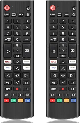 Gvirtue Paquete de 2 nuevo control remoto 2022 para LG-Smart-TV, compatible con LG UHD OLED QNED NanoCell 4K 8K Smart TV con Netflix, Prime Video,