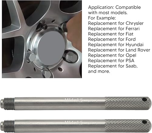 Miniatura 5 de Juego de 2 pines de alineación de rueda, perno piloto para llanta, pasador piloto, juego de pasadores de rueda para reparación de neumáticos de