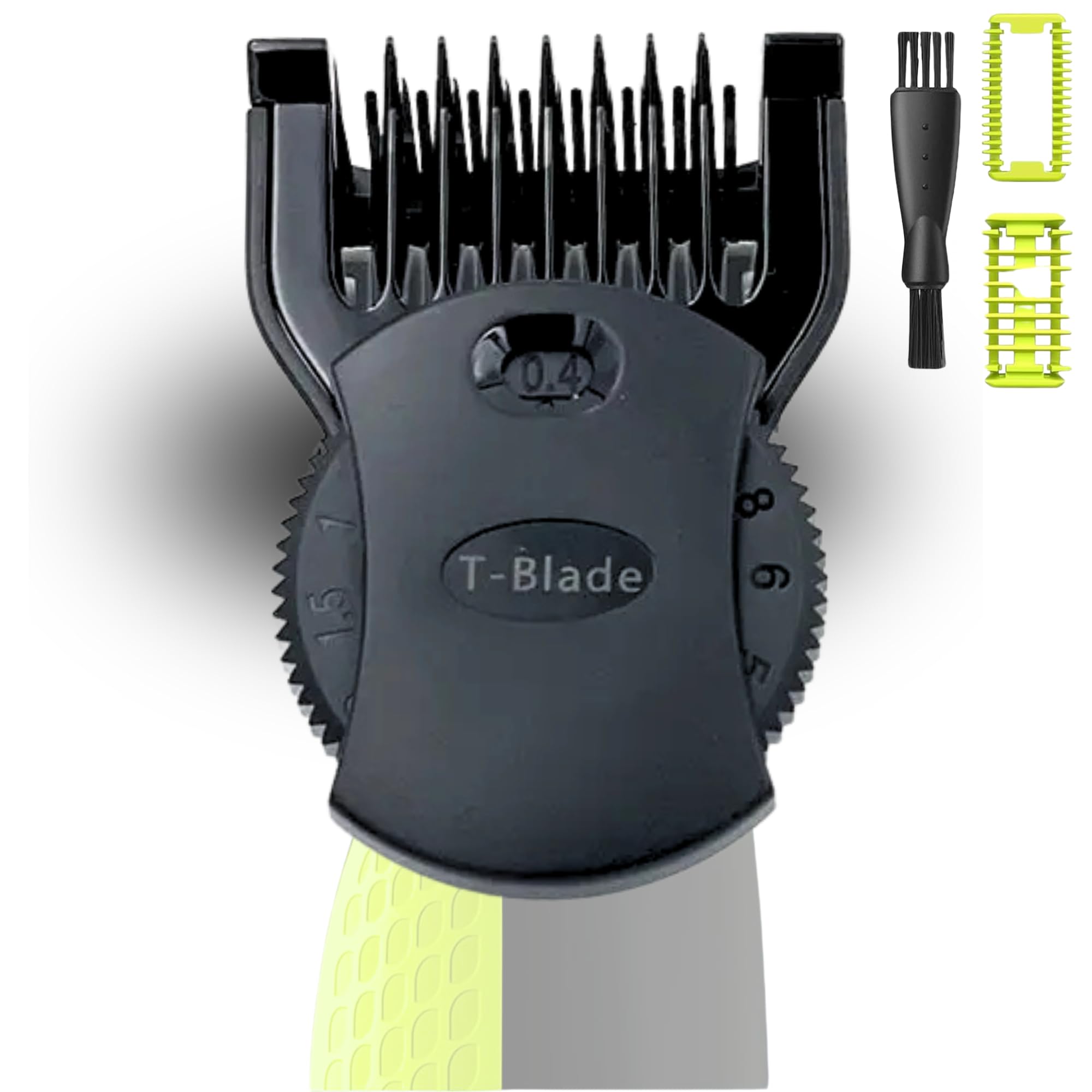 Zoccolo brevettato V2 compatibile con One Blade Visage+Corpo QP2520,QP2530,QP2620,QP2630,QP27xx,QP28xx, con protezione pelle, pettine corpo, spazzola - Euipo Patent : 015048382-0001