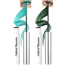 Colored Mascara Set for Eyelashes, Emerald Green & Green Waterproof Mascara