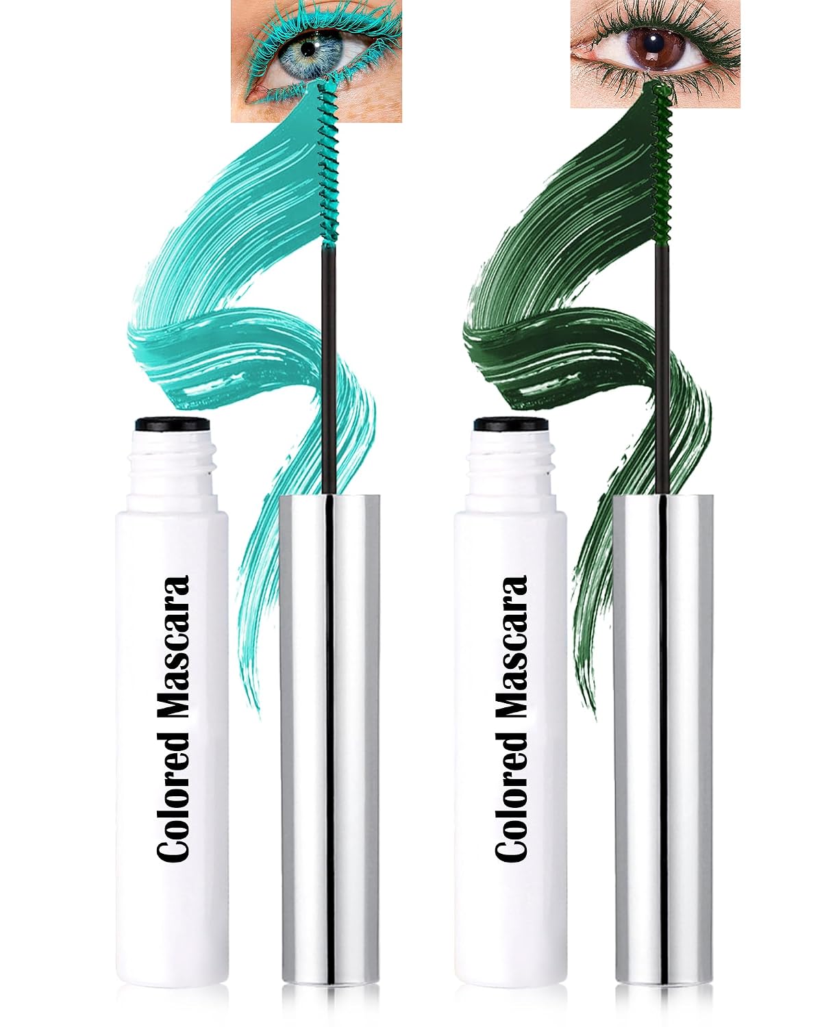 Colored Mascara Set - Emerald Green Waterproof Mascara