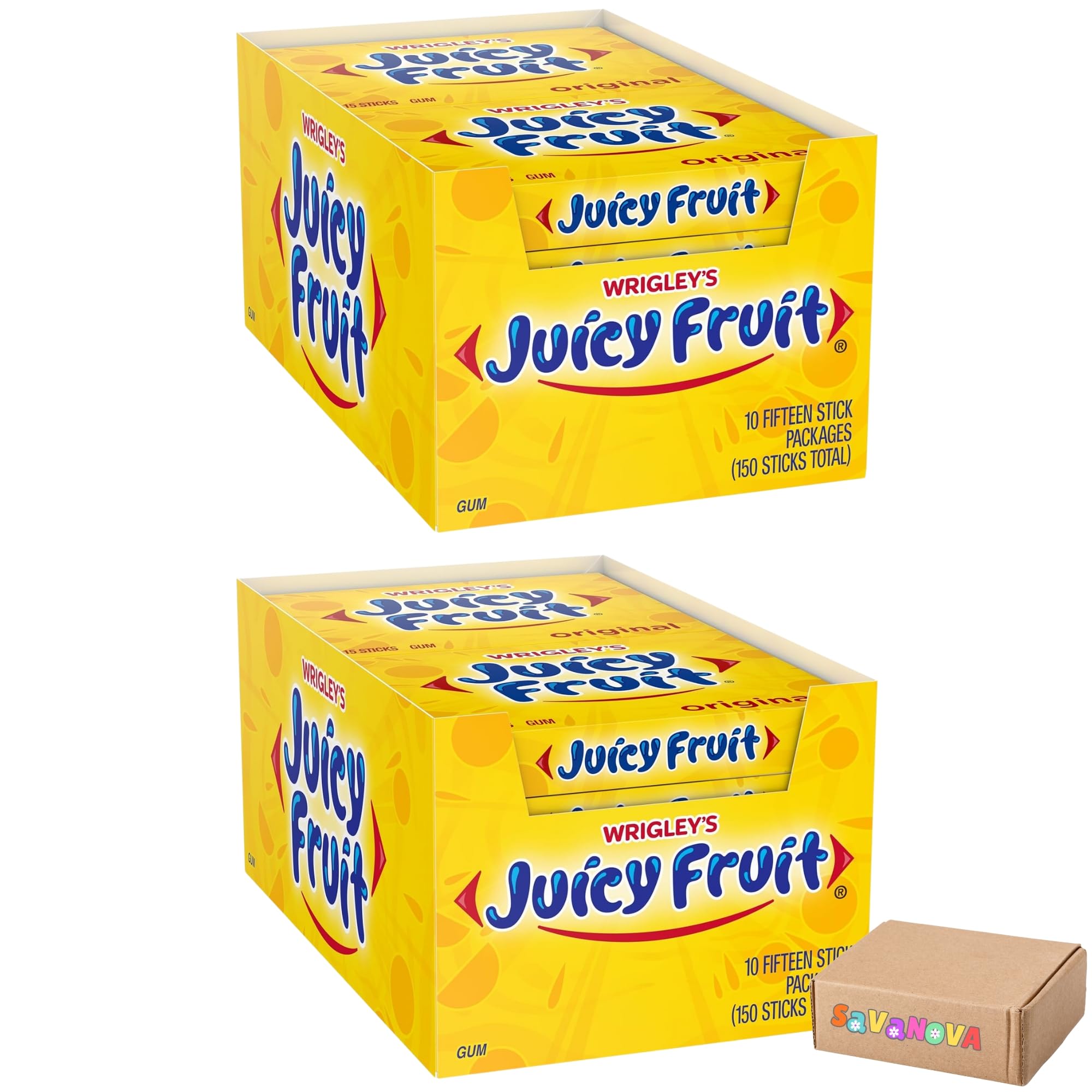Wrigley's Juicy Fruit ヒンジボックス Amazon.com : Juicy Fruit Original Chewing Gum, 15-Piece Pack (Bulk