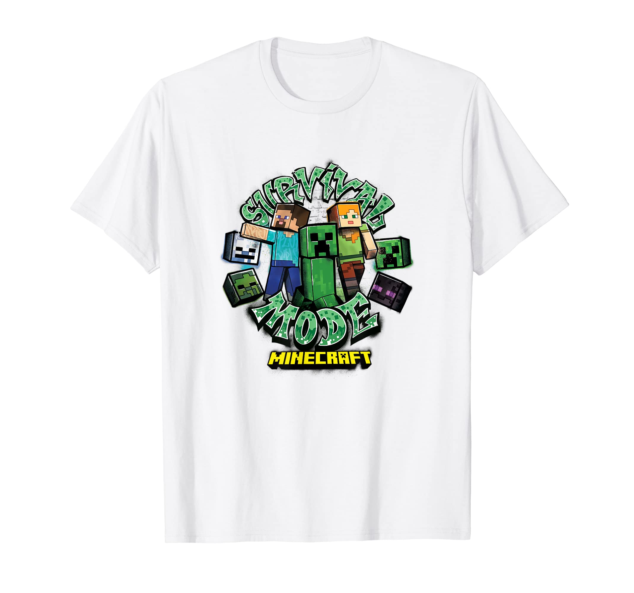 MinecraftSurvival Mode Graffiti Group Poster T-Shirt