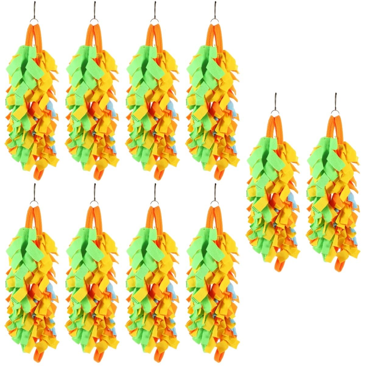ABOOFAN 10 Piezas Columpio De Juguete Juguetes De Madera para Pájaros Periquito Pájaro s De Esponja Vegetal para Pájaros Accesorios Paño El Pájaro