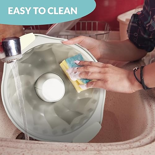 Miniatura 4 de Boxiki Kitchen Molde estriado antiadherente prémium para tartas  Utensilios de cerámica para pasteles perfectos de libra, chocoflan y más, duradero