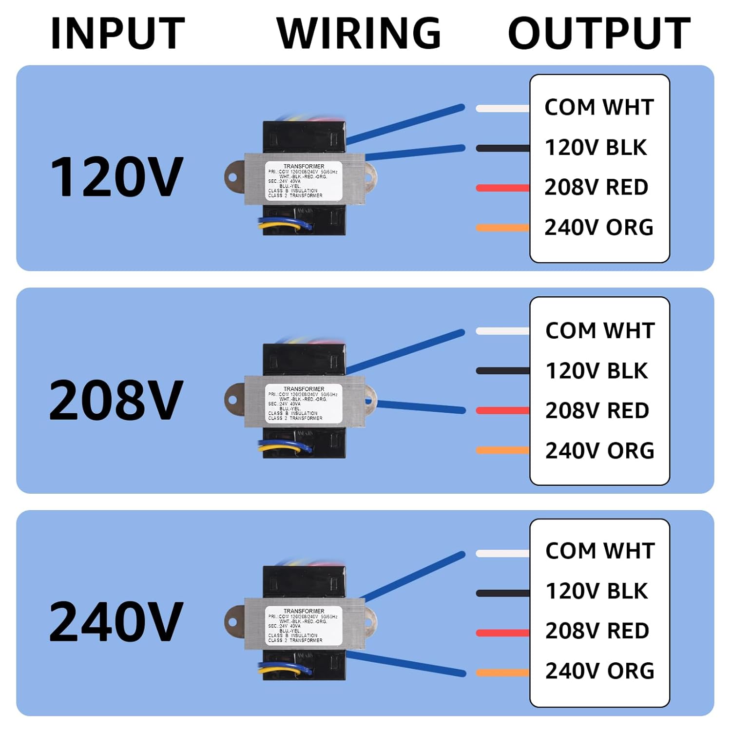 50354 Transformer 120/208/240V to 24V 40VA,Replacement for Motors Armatures 50354 Transformer