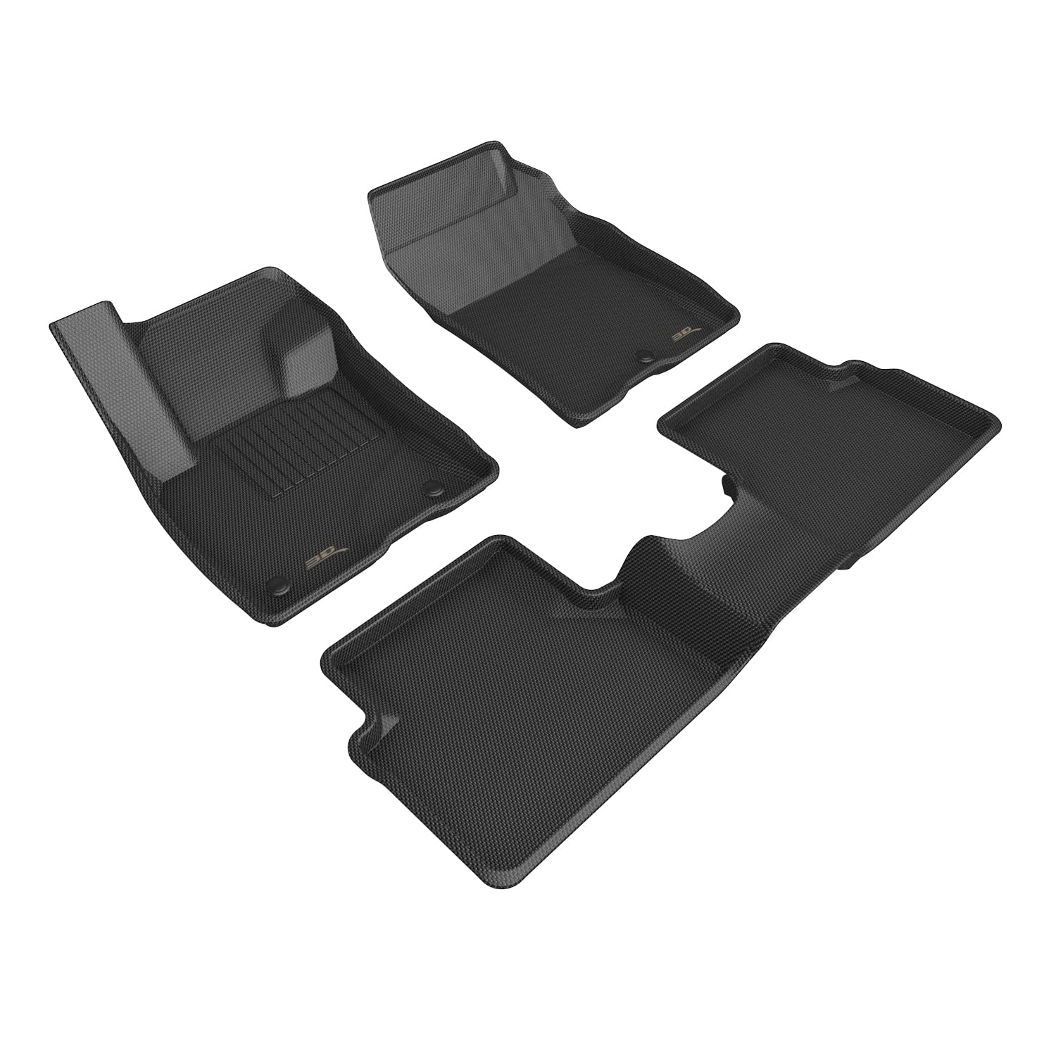 3D MAXpiderCustom Fit Kagu Floor Mat (Black) Compatible with Ford Maverick Gasoline 2022-2024 - Full Set