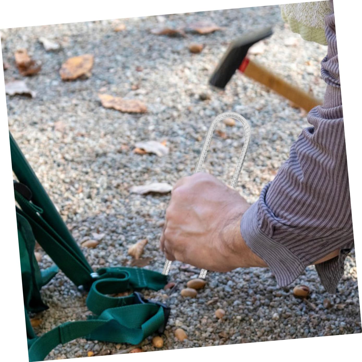 Happyyami Picchetti a U in Acciaio Zincato per Campeggio e Giardinaggio, Resistenti e Durevoli, 8 Pezzi per Tende e Teli da Giardino, Fissaggio Sicuro del Terreno