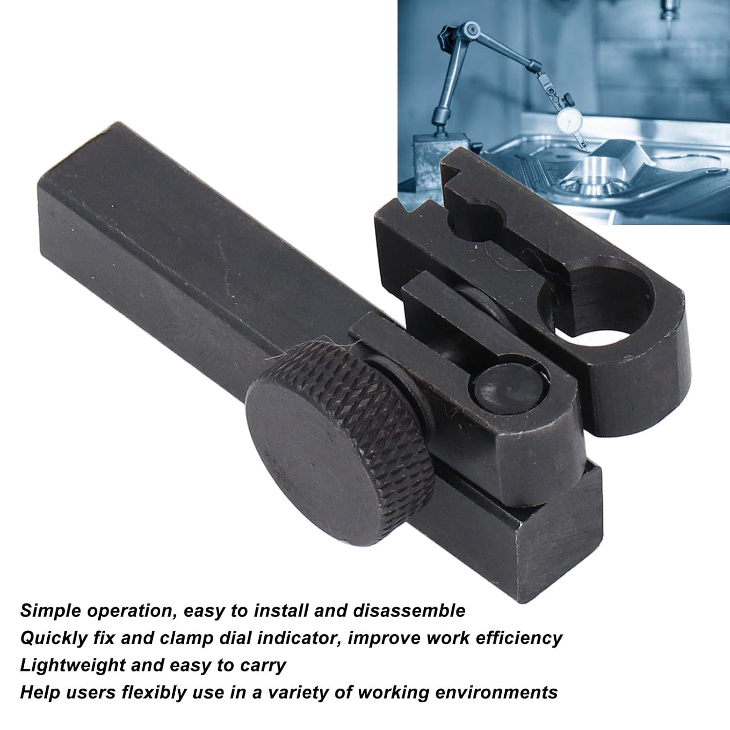 Dial Test Indicator Height Gauges Holder, Aluminium Alloy Height Gauges Holder, Bar Rectangular Adaptor, Clamp Industrial Tools