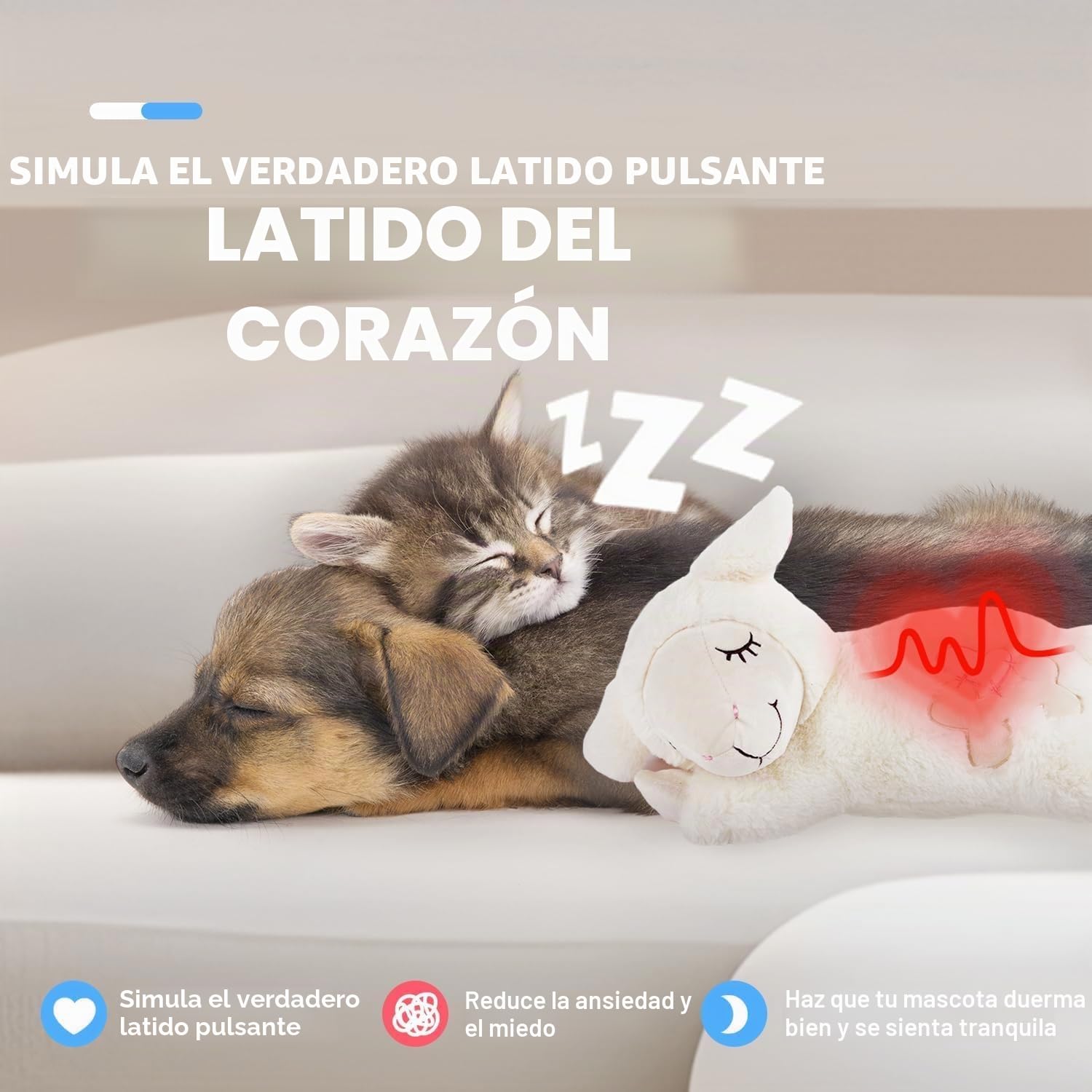 AFP Juguetes Interactivos Para Perros Little Buddy Heart Beat Sheep
