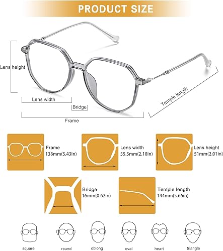 Miniatura 3 de DUCO Gafas de luz azul para hombres y mujeres gafas de bloqueo de rayos azules para computadora de juegos gafas retro cuadradas 5218