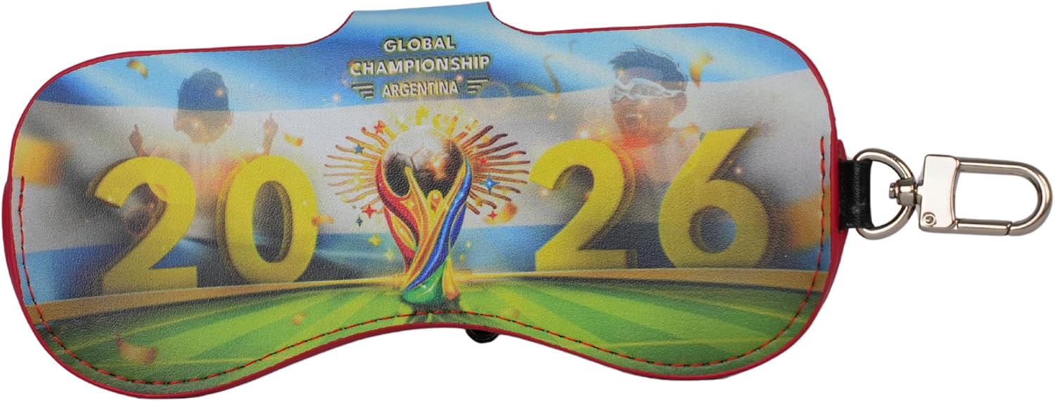 2026 Football Fan Glasses Case – Country Flag Sports Eyewear Holder for Soccer Fans Travel Accessories image 3
