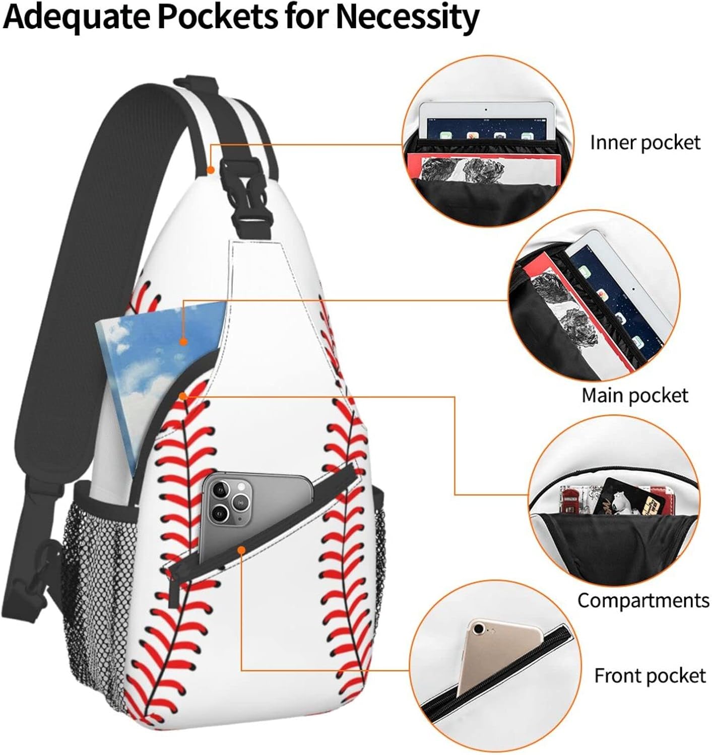 Custom Printed Sling Bag for Women Men Crossbody Shoulder Backpack Chest Bags Gym Travel Hiking Casual Daypack - Image 4