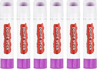 PATIKIL Tempera Paint Sticks, 6 Pcs Solid Tempera Paints Sticks Washable Bulk Markers Pen Quick Drying for Artists Beginners Art Supplies, Pink