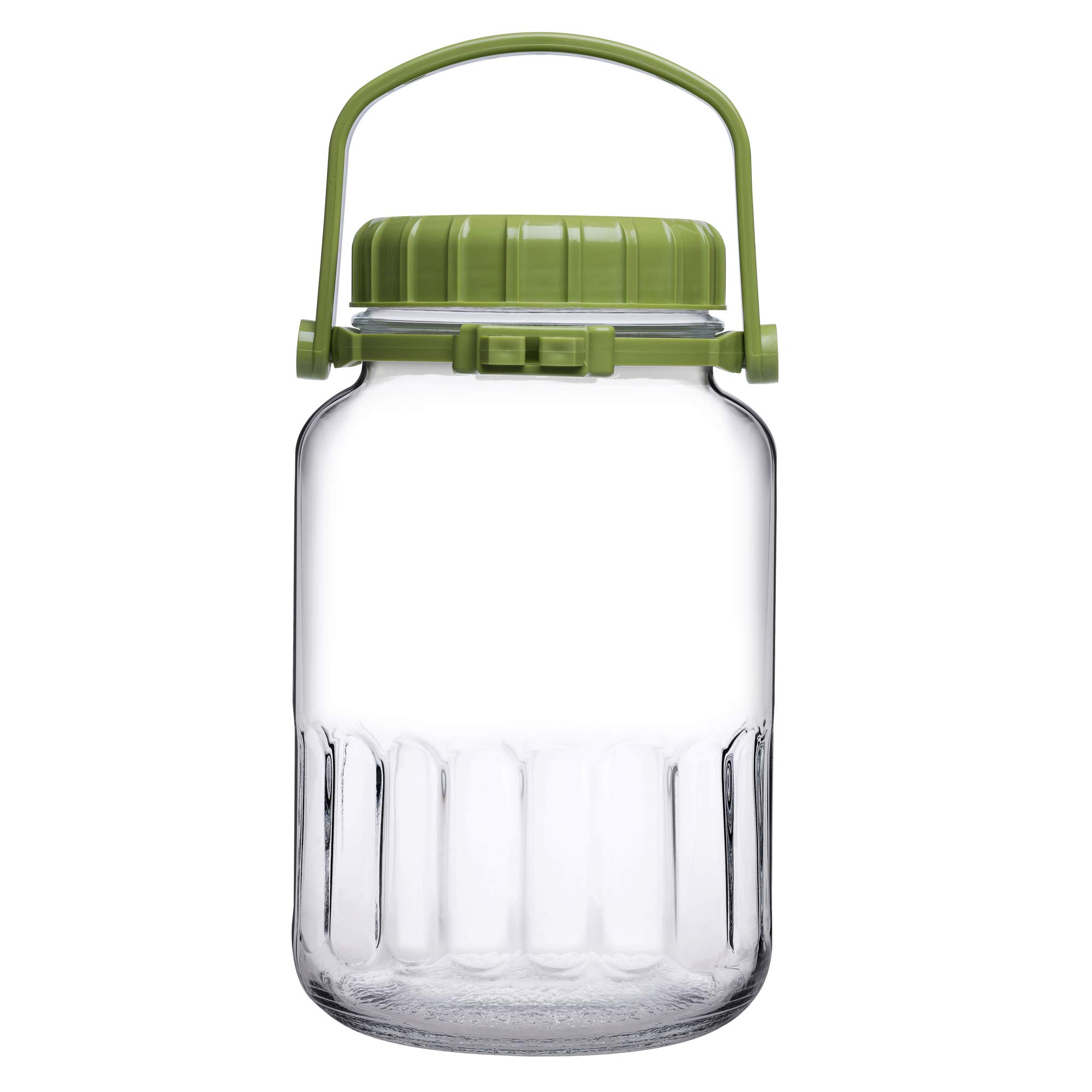 Queensway Home & Dining Clear Glass Food Jar Preserve Airtight Container Storage Lid 3L 4L 5L (2, 4 Litres)
