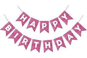 Hot Pink Happy Birthday Party Decorations