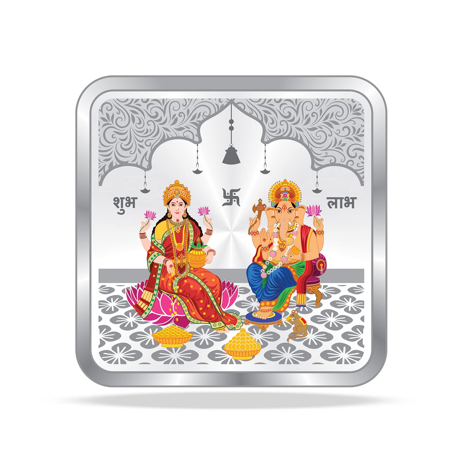 Precious Moments Ganesh Lakshmi Silver Coin 10 Gram | 20 Gram | 50 Gram | 100 Gram BIS Hallmarked 999 Purity with Gift Box by ACPL