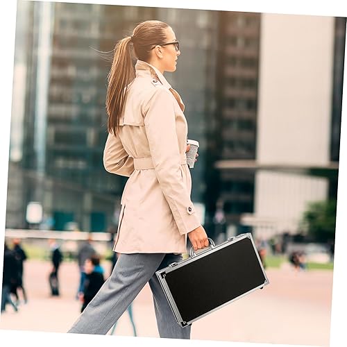 Miniatura 3 de VILLCASE Portable Aluminum Alloy Toolbox with Slide Lock Large Capacity Medicine and Instrument Case with Handle for Home Garage Workshop Storage