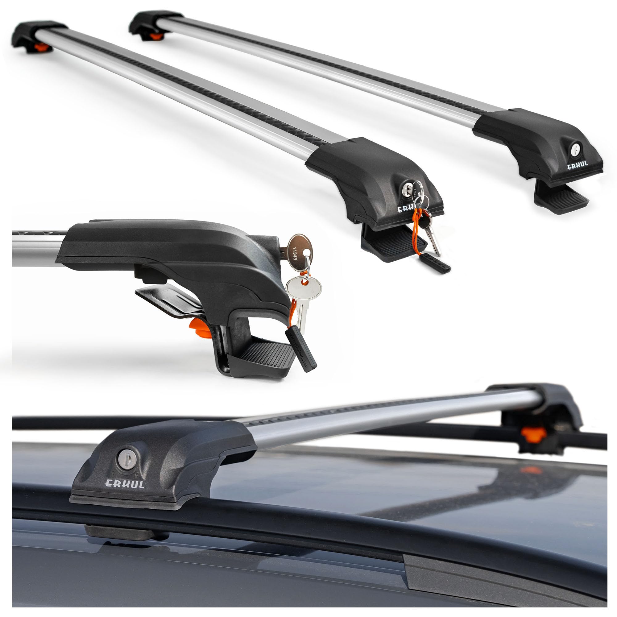 CHROMEMASTER Dachträger Dachgepäckträger für Ford Tourneo Custom 2012-2023 | Querträger aus leichtem und robustem Aluminium; Dachträger für Dachbox, Fahrradträger, Dachkorb, Dachplattform und Leiter