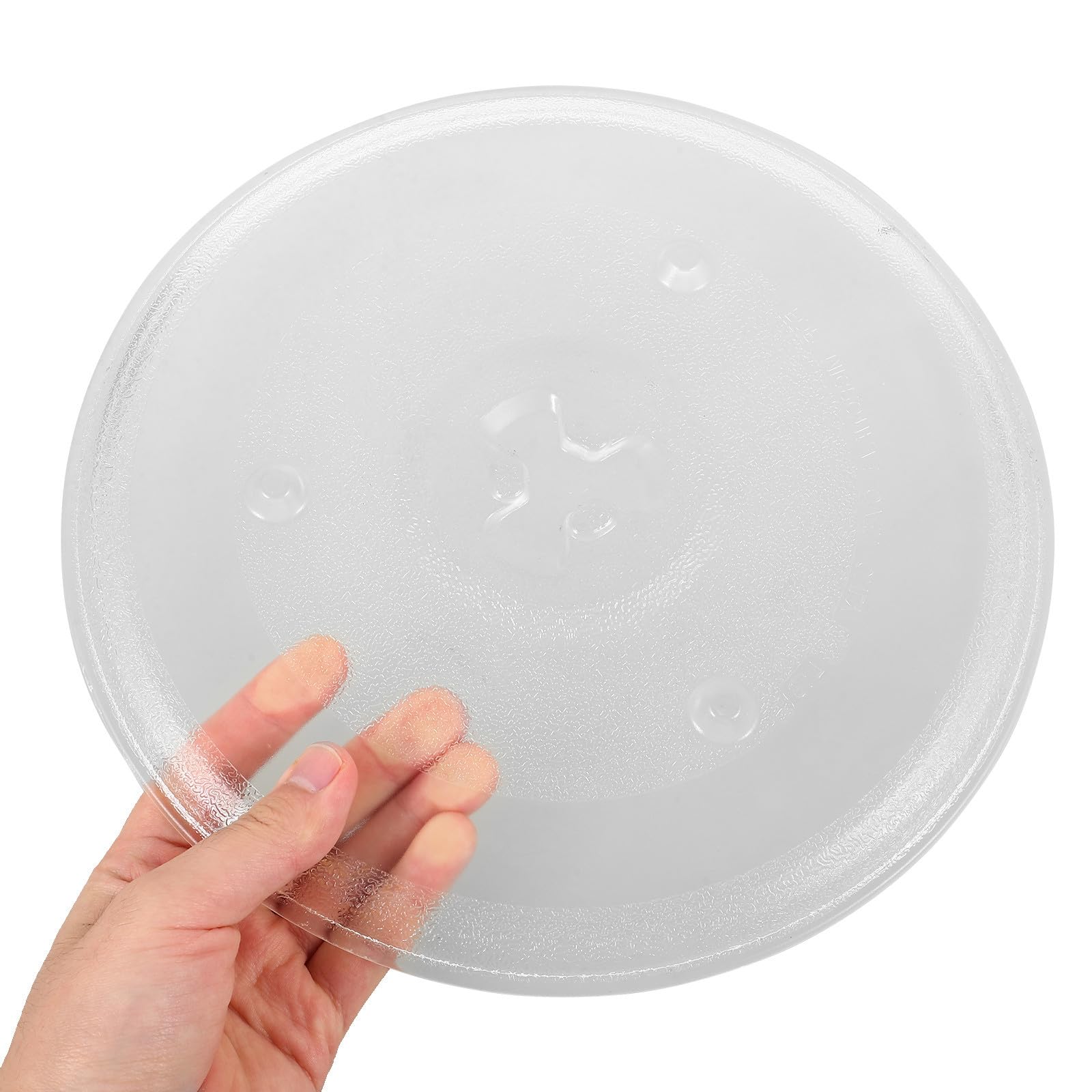 Plato Giratorio de Cristal para Microondas Superficie Lisa y Diseño Delicado, Accesorio Práctico para Cocinar en Microondas