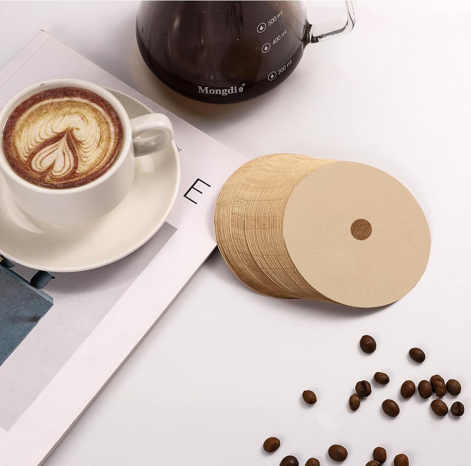 500Pcs Percolator Coffee Filter, 3.75in Unbleached Disposable Coffee Filter image 5