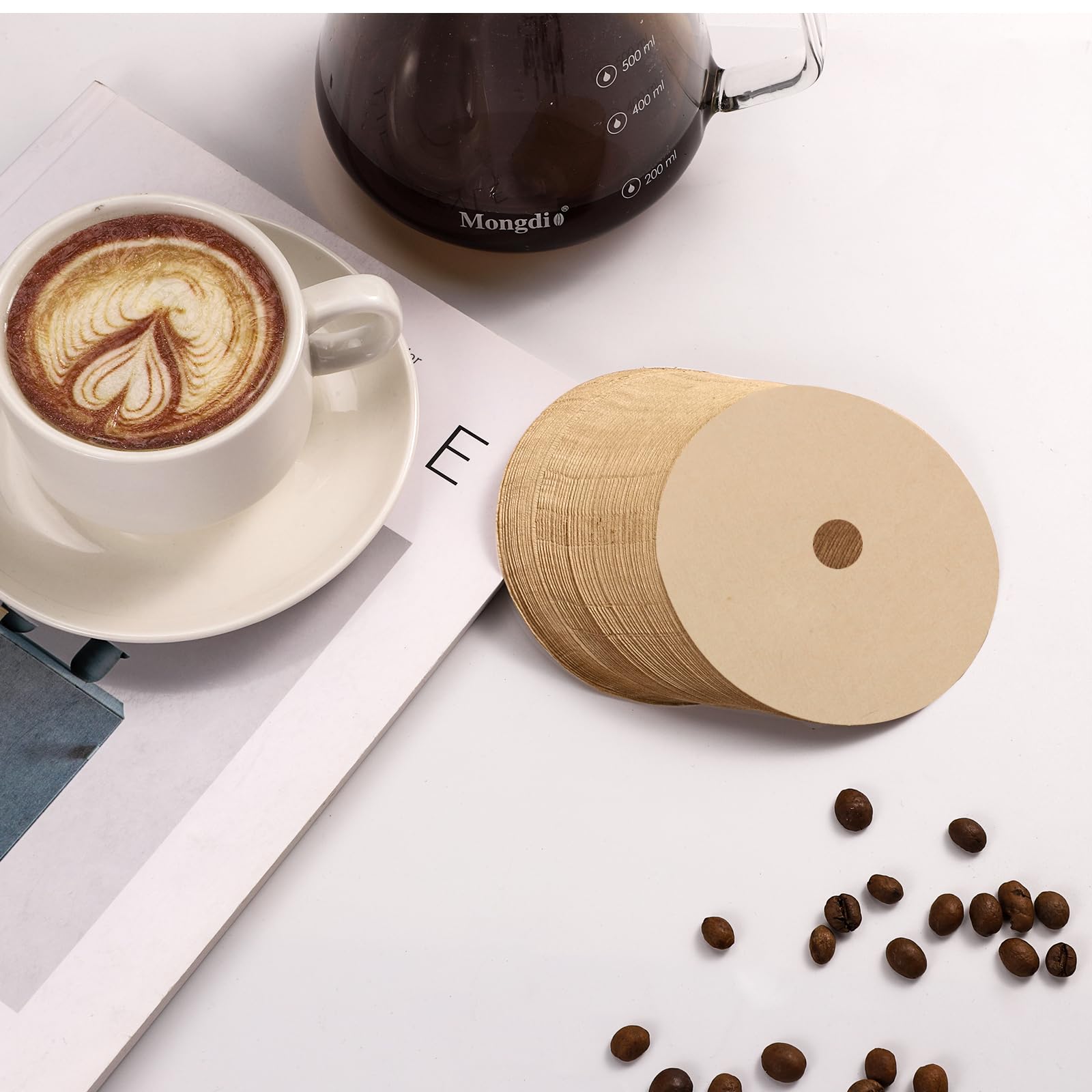 Perkolator-Kaffeefilter, 400 Stück, 9,5 Cm – Ungebleicht, Natürlich – Für Camping Und Zuhause