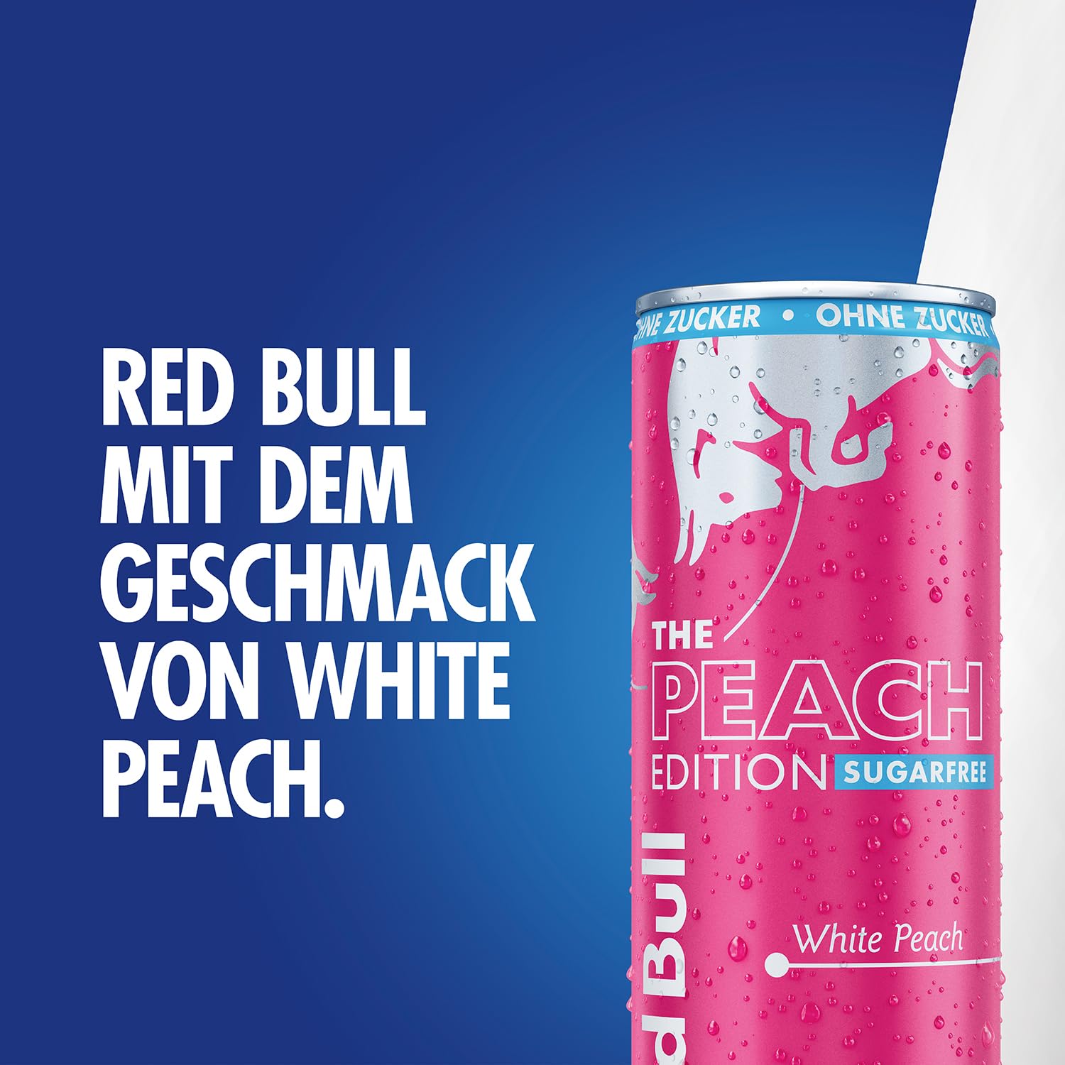 Red Bull Energy Drink Peach Edition (Sugarfree) - 24er Palette Dosen - Getränke mit White Peach Geschmack, EINWEG (24 x 250 ml)