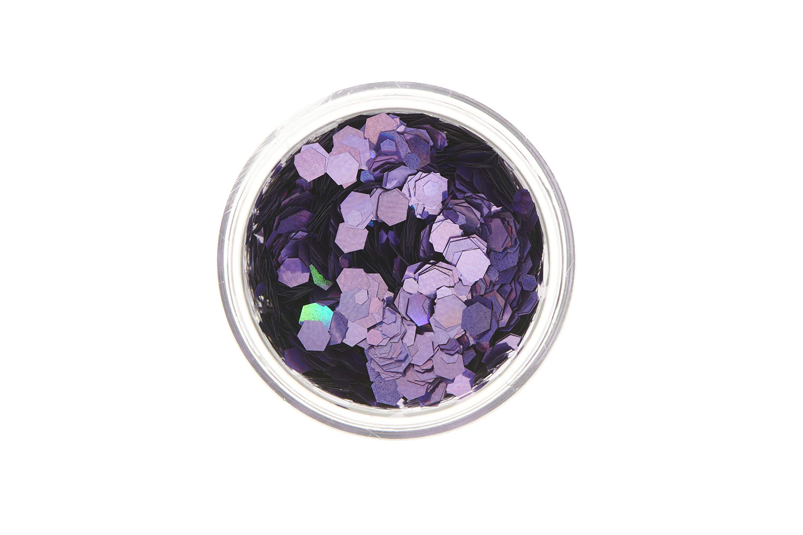 Chunky Holographic Glitter by Moon Glitter - Purple - Cosmetic Festival Makeup Glitter for Face Body, Nails, Hair, Lips - 3g - Image 4
