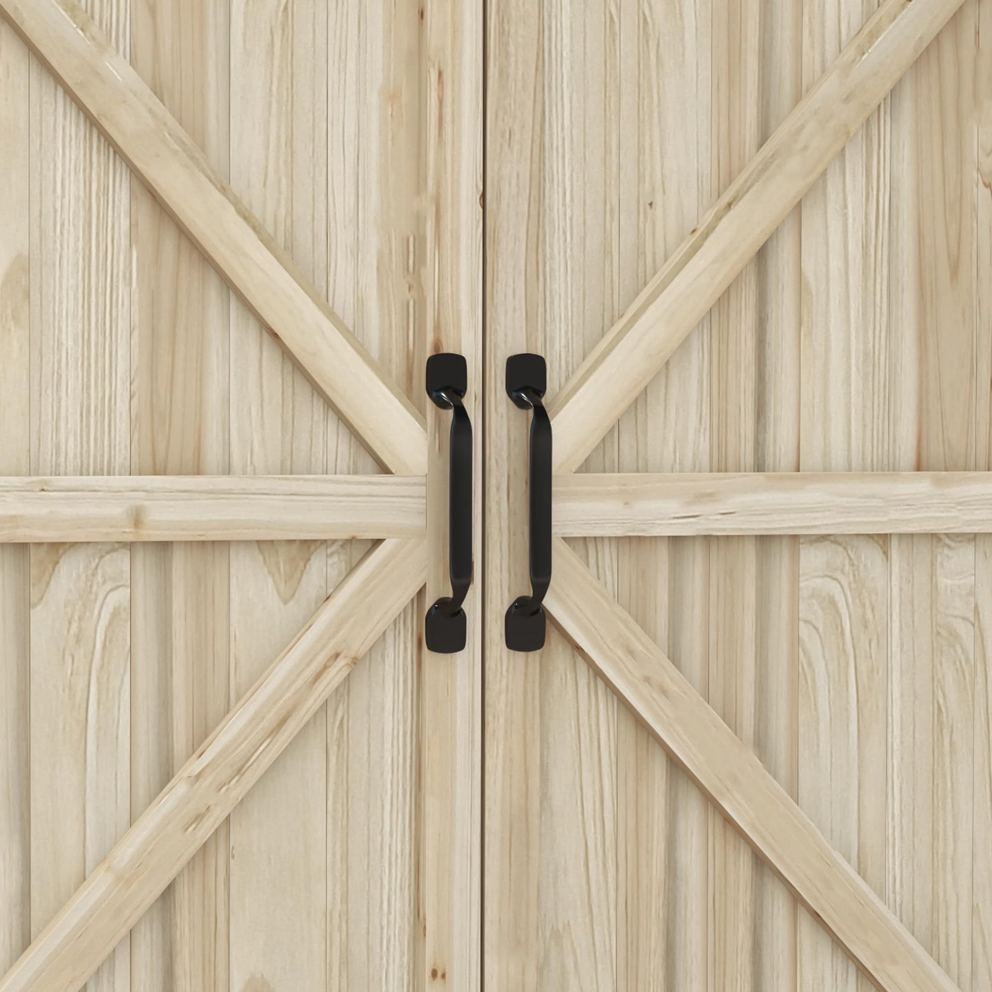 Outsunny Tavolo da giardino in stile rustico con armadio e ripiani e piano zincato antiscivolo in legno abete pre-oliato dim. 90,5 x 41 x 124,5 cm effetto legno naturale