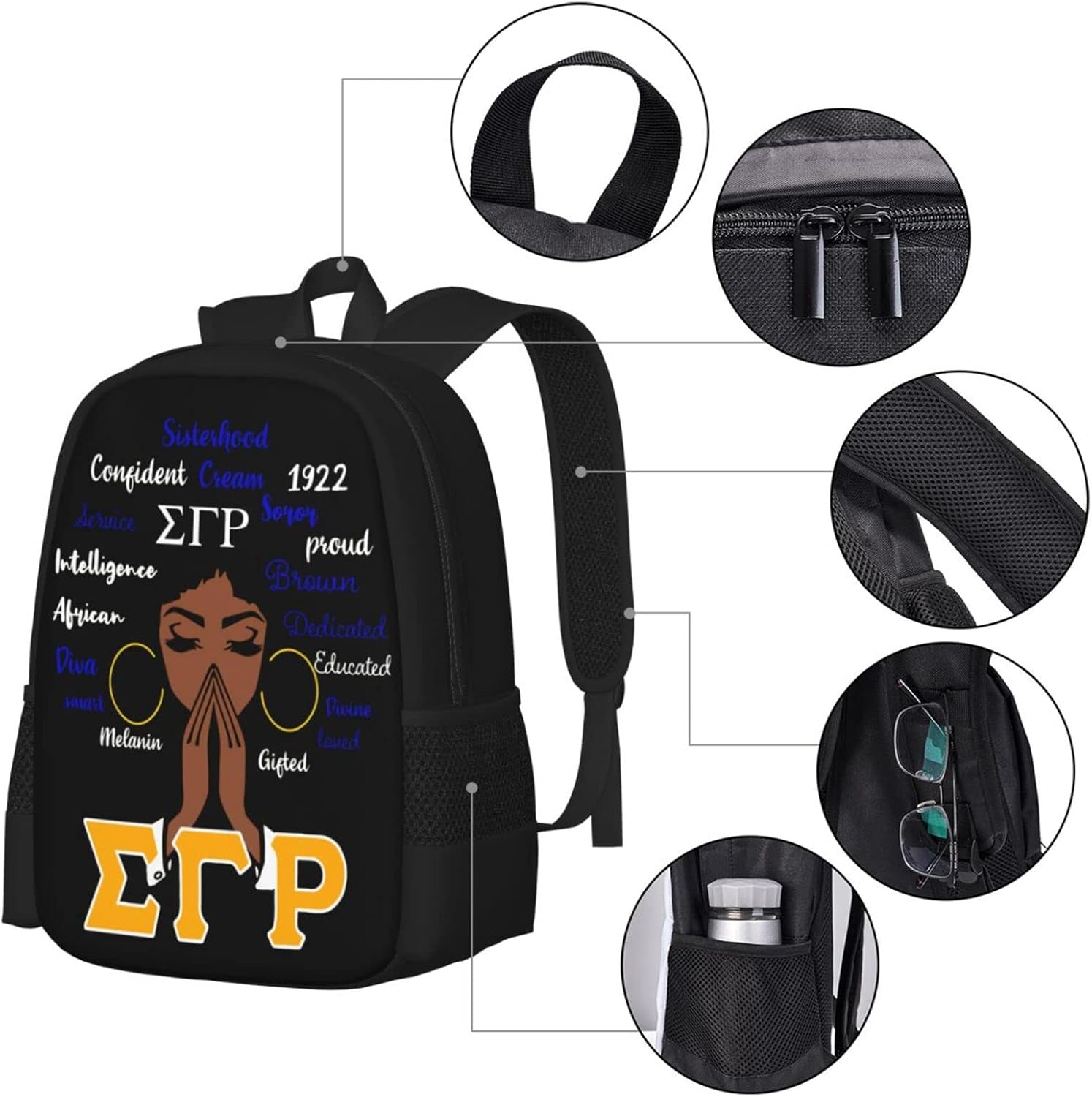 Large Backpack Personalized Laptop Ipad Tablet Travel