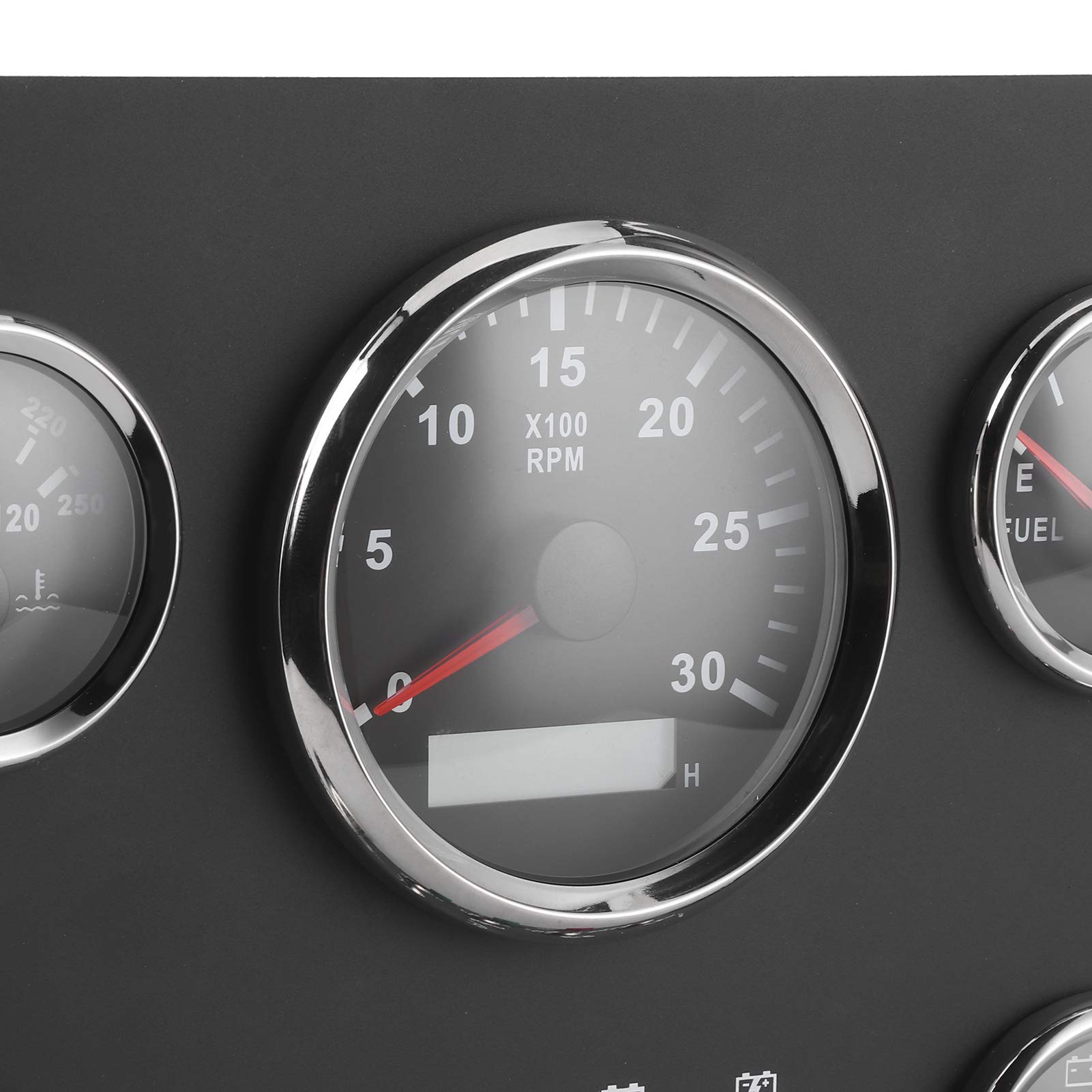 Tablero de instrumentos modificado, 12-24 V, aceite universal, temperatura del agua, voltaje, presión, velocidad, juego de medidores combinados con llave de encendido, interruptor de luz y panel de co