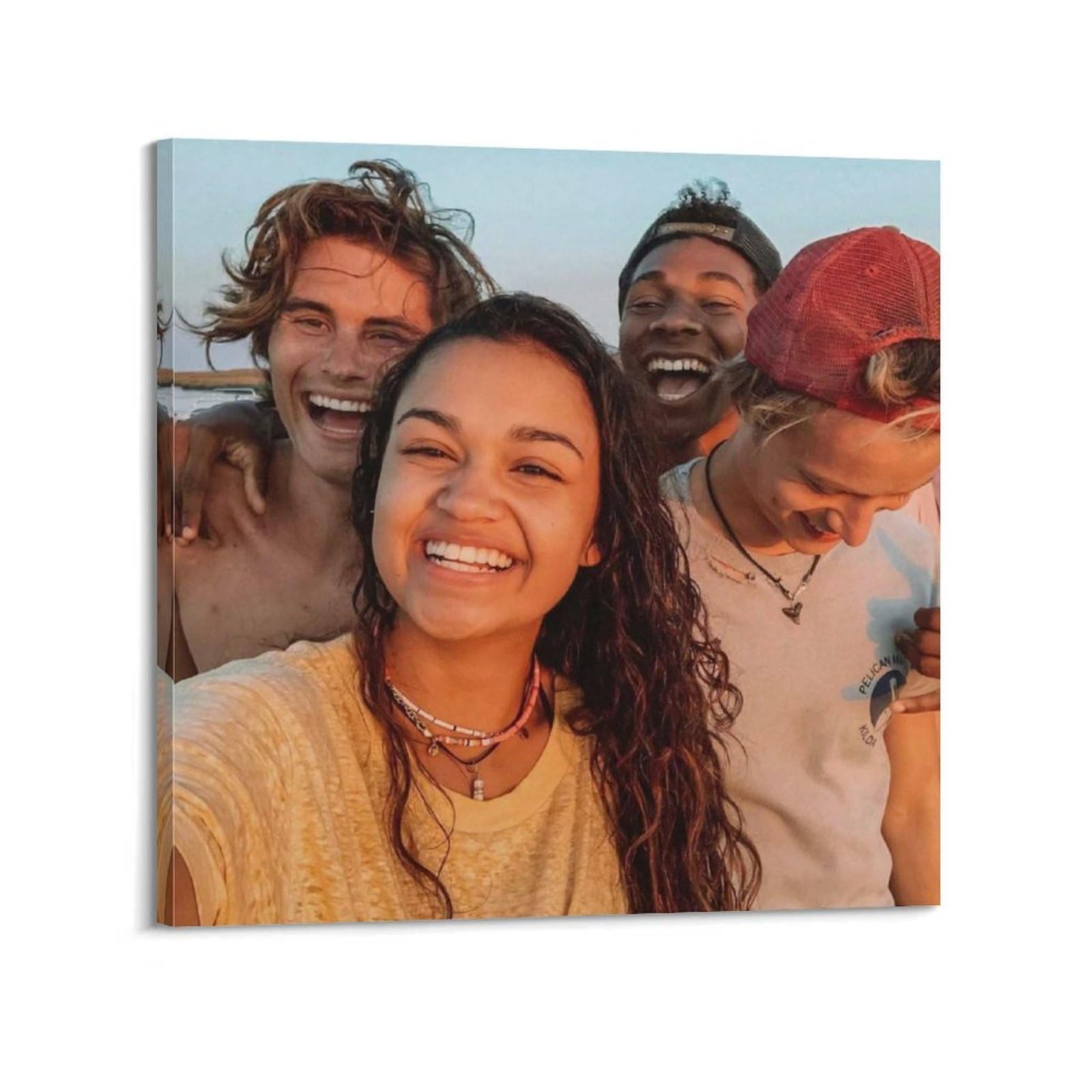 SUDANGDIANZI Movie Poster Outer Banks Canvas Poster And Wall Art Modern Family Bedroom Gym Office Decor Gift 20x20inch(50x50cm) Frame-style