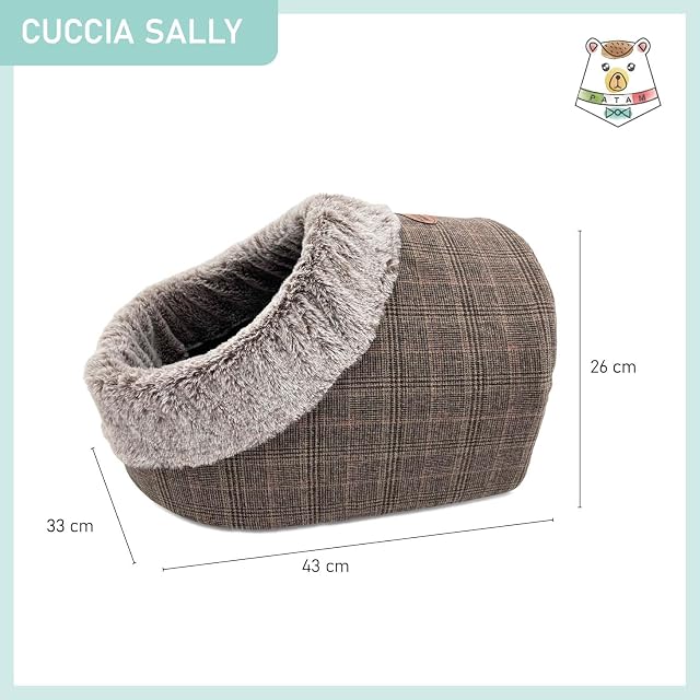 Foto 5 de 6 de PATAM Caseta de Interior de Forro Polar para Gatos y Perros de pequeño tamaño - Sally (Escoces)