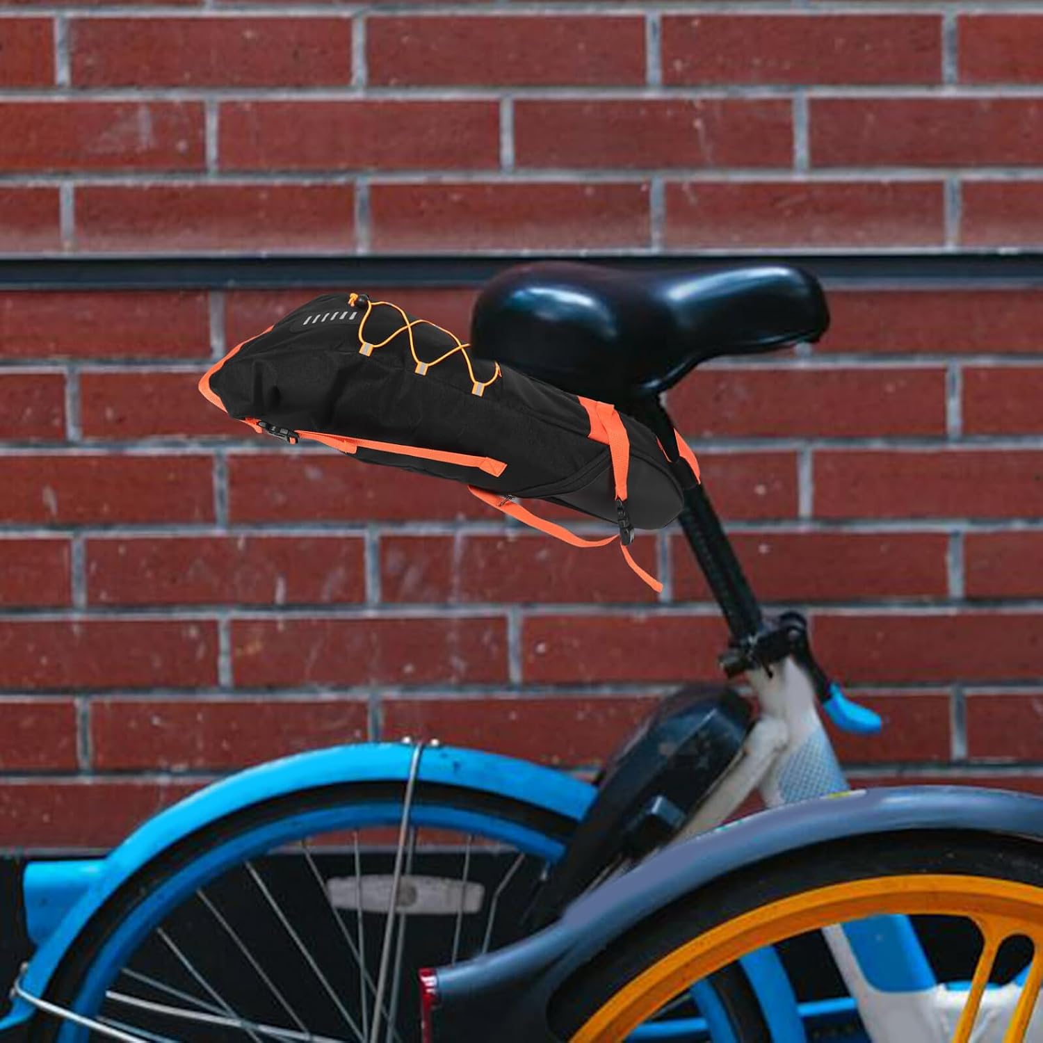 Bicycle Saddle Bag Waterproof Large Capacity Cycling Saddle Pouch Mountain Bike Seat Pack with Tool Storage for Road and Mountain Biking