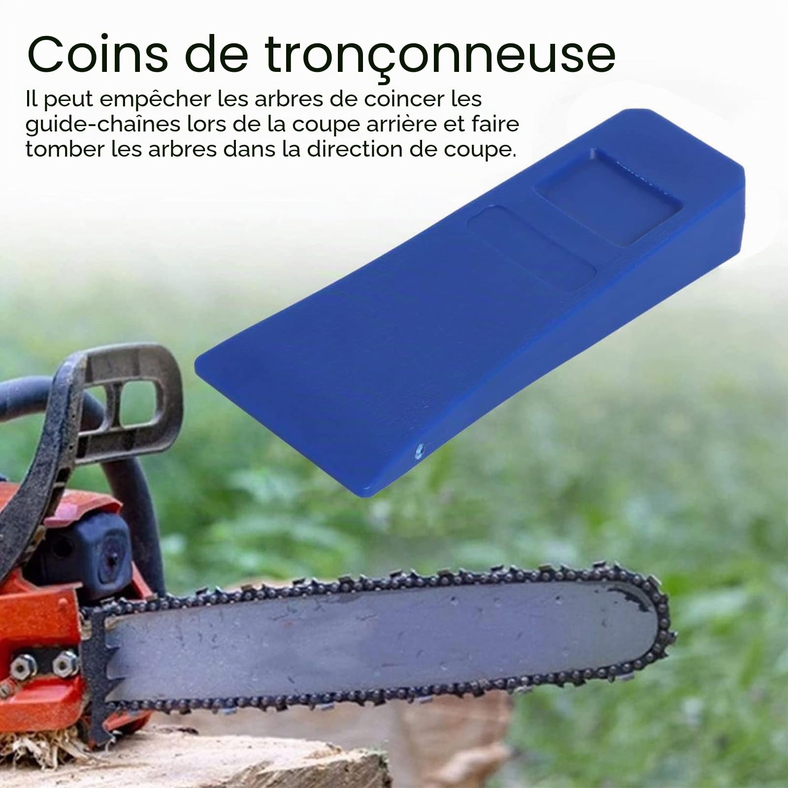 7 Pièces Coin Abattage 6 Pouces,Coins D'Abattage D'Arbres,Coin Dabattage Plastique,Coin d'abattage,Cale Dabattage pour Tronçonneuse,Coins d'abattage en Plastique,Cales d’abattage