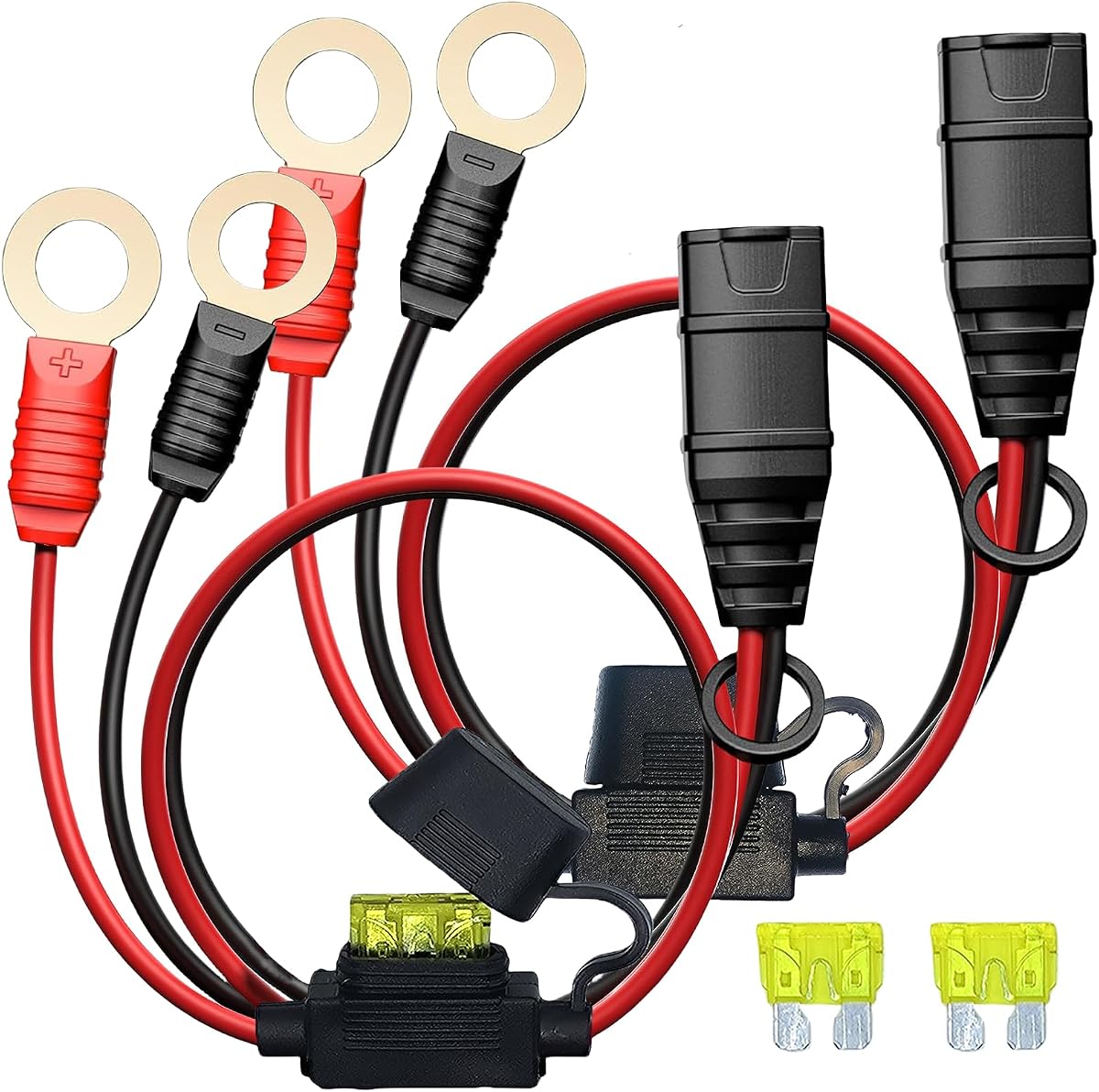 2 Pack GC008 X-Connect fit for NOCO Battery Charger Accessories Cables,M10 (3/8in) XL Eyelet Terminal,Replacement NOCO Battery Connector Smart Batteries Trickle Charger Cable