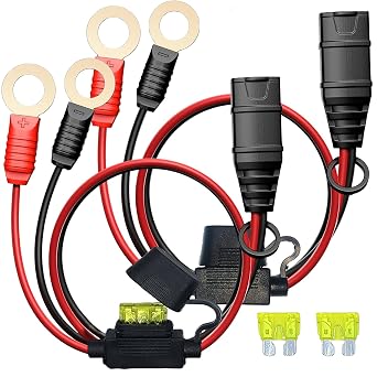 2 Pack GC008 X-Connect fit for NOCO Battery Charger Accessories Cables,M10 3/8in XL Eyelet Terminal,Replacement NOCO Battery Connector Smart Batteries Trickle Charger Cable