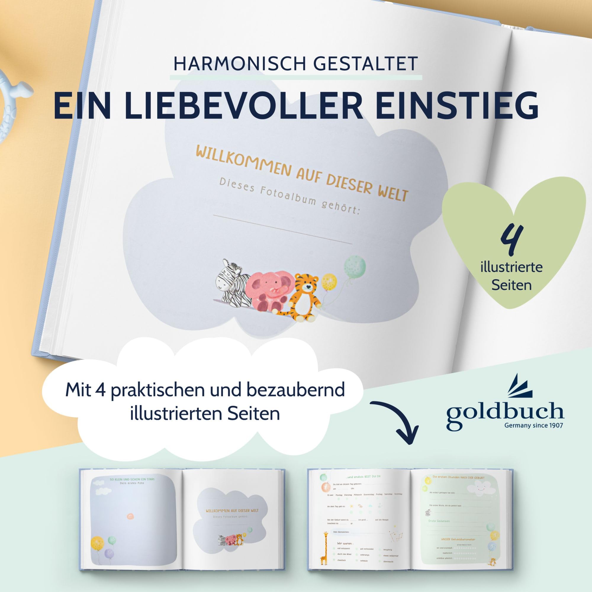 goldbuch 15 403 Baby Album Balloon Party, Baby Book 30 x 31 x 4 cm - Image 3