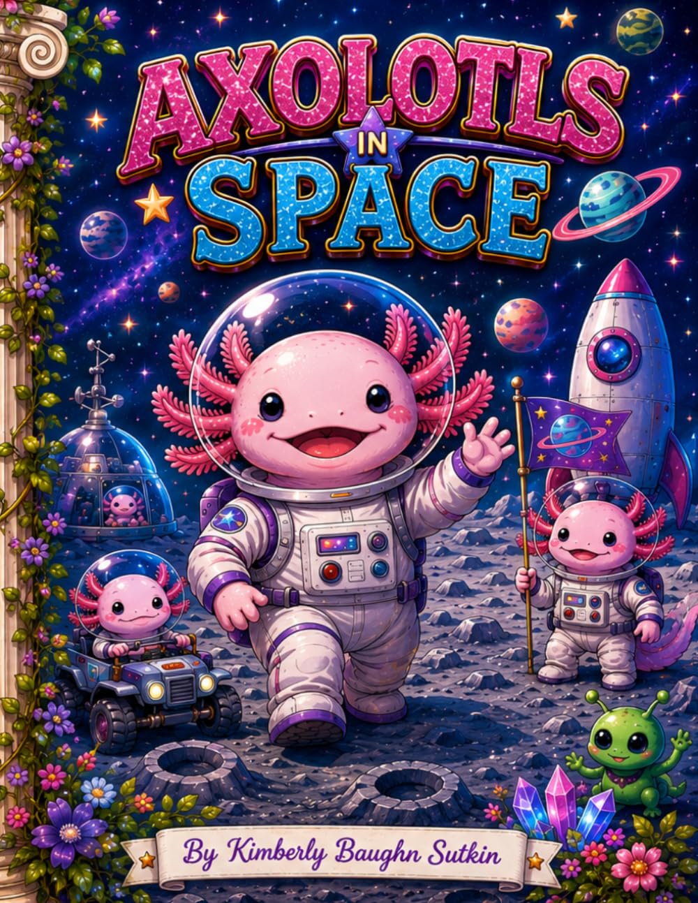 Axolotls in Space: Coloring Book (Adult Coloring Books)