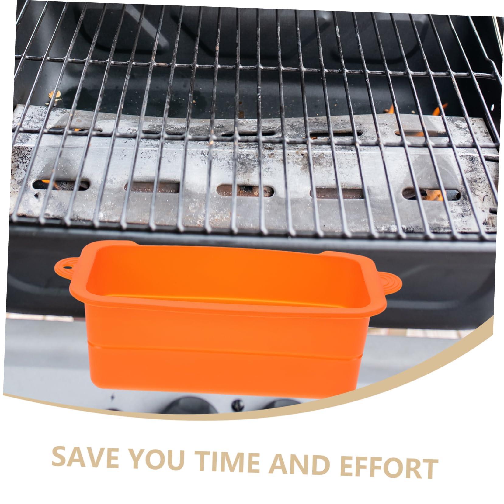 COLLBATH 2pcs Silicone Grease Cup Liners Grease Tray Liners for Grill Reusable Cup Set Orange