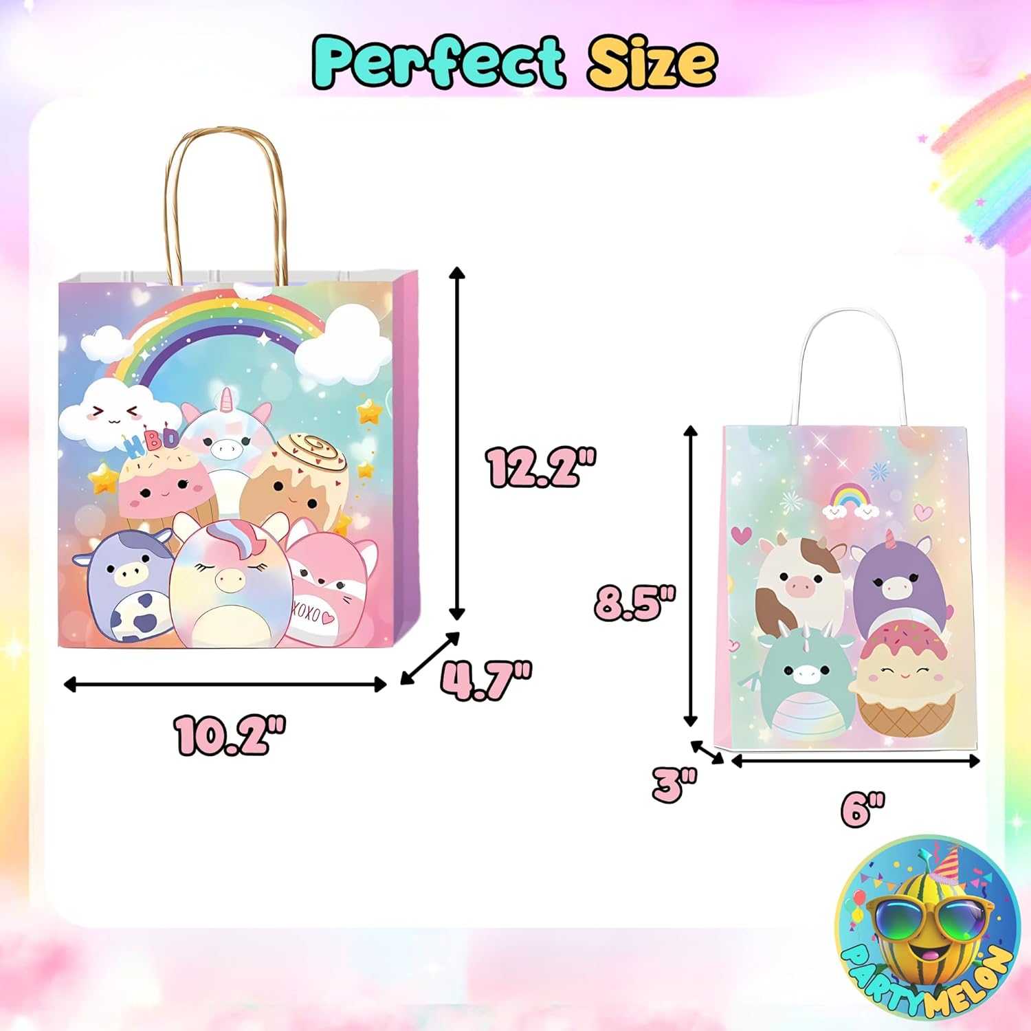 20 Pcs Cute Animals Gift Bags for Kids Party Supplies Birthday Decorations Baby Shower