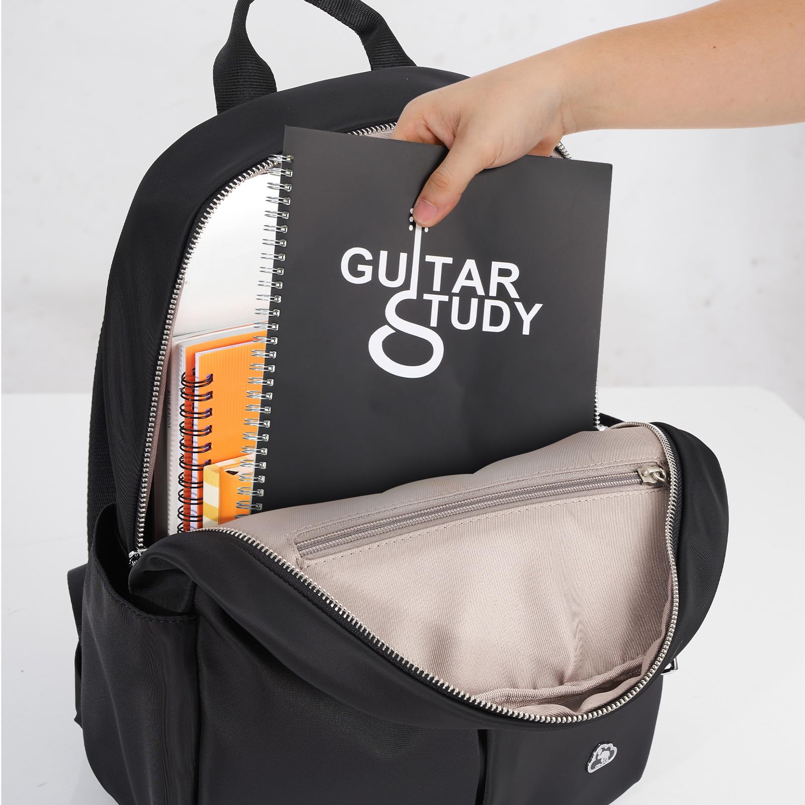 Cahier Musique pour Guitariste Débutant, Livre D'accords Partitions, Pages Détachables, Couverture Pp Noire, Format Portable pour Paquet de Guitare