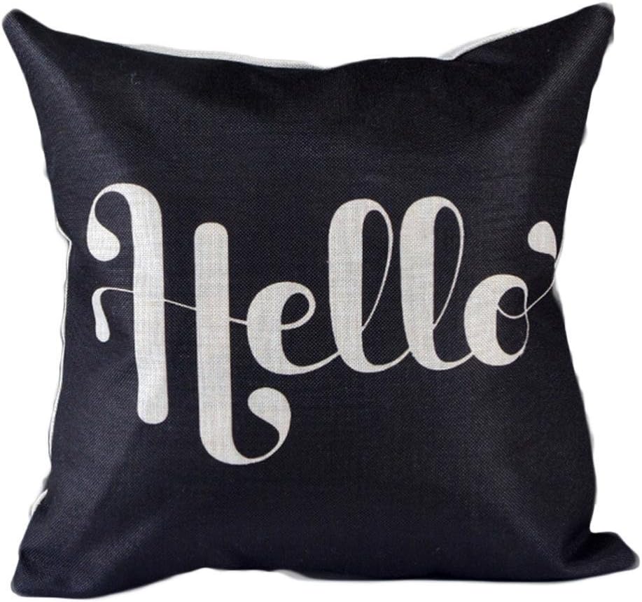 TwoYears Square Home Decoration Pillow Cover Cushion Case Toss Pillowcase Hidden Zipper Closure 45cm45cm (D)