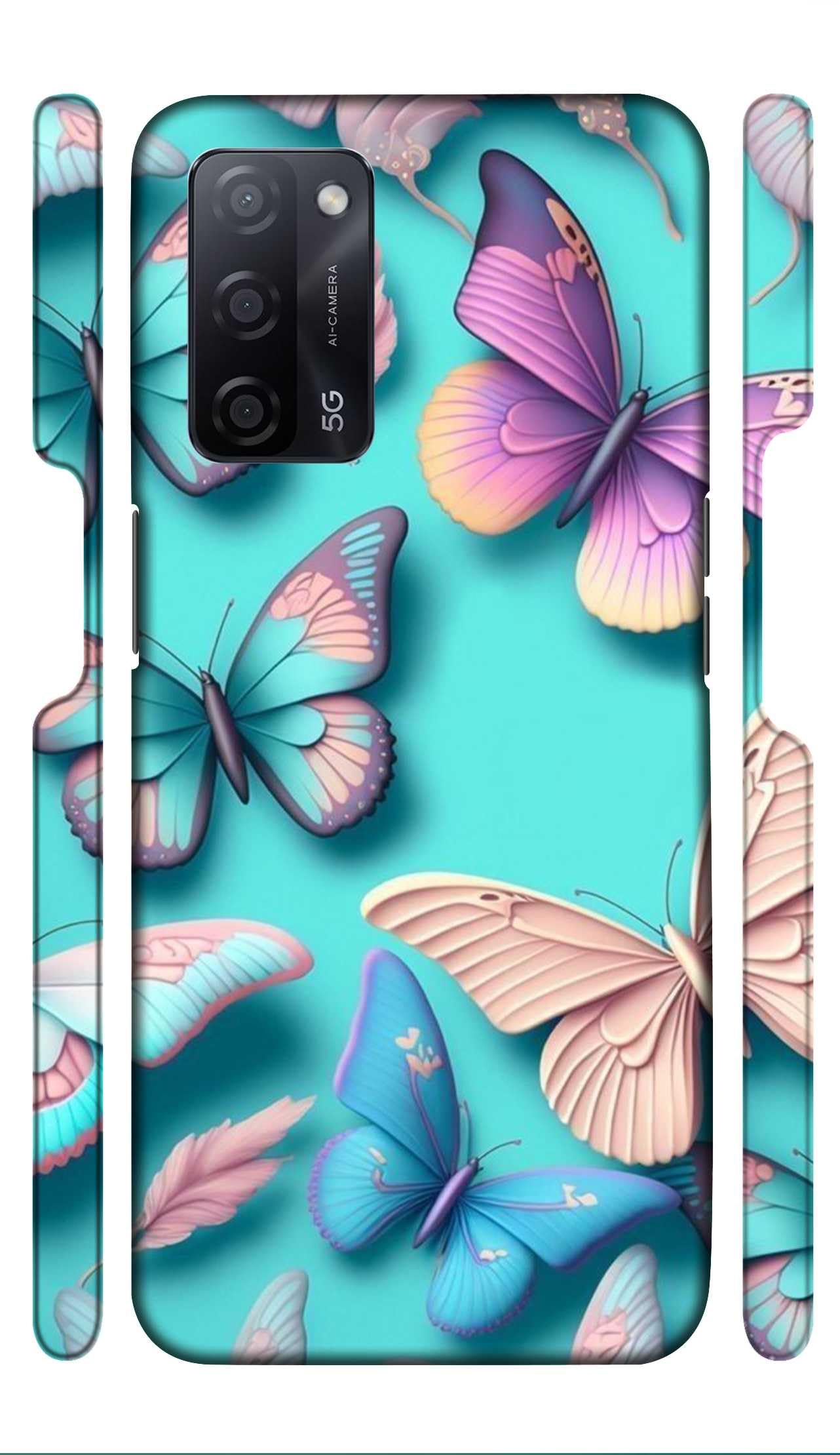 Coolet | Blue Butterfly Background | Designer Printed Hard Back Cover for Oppo A55 / A55 5G / Oppo A55s Premium & Attractive Case for Your Smartphone (B0CRPXM1GF) Amazon Price History, Amazon Price Tracker